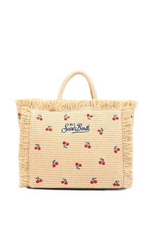 Borsa Colette in tessuto effetto paglia con ricami ciliegie SAINT BARTH KIDS | COL001700345L